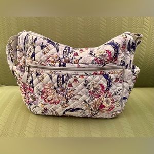 Vera Bradley On The Go Hummingbird Park Cotton Crossbody EUC